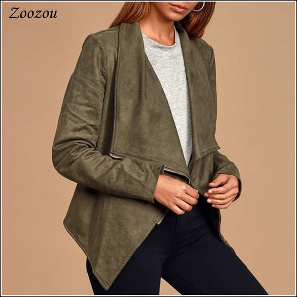 autumn winter soft suede leather moto jacket women clothes lapel zipper outerwear suede coat long sleeve casual jackets custom 201210, Black;brown
autumn winter soft suede leather moto jacket women clothes lapel zipper outerwear suede coat long sleeve casual jackets custom 201210, Black;brown