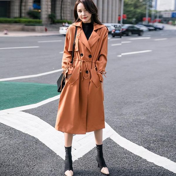 autumn women long trench coat waist drawstring overcoat double breasted elegant fashion windbreaker female outfit roupas s-xxxxl, Tan;black
autumn women long trench coat waist drawstring overcoat double breasted elegant fashion windbreaker female outfit roupas s-xxxxl, Tan;black