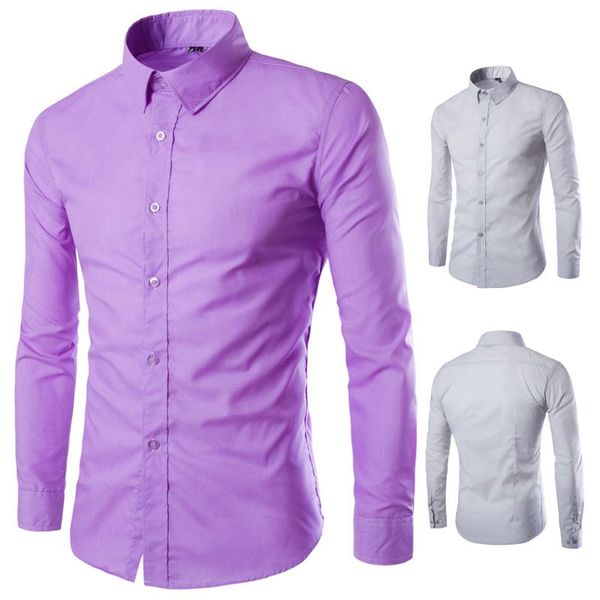 men's casual shirts solid color shirt business dress long-sleeved youth slim fashion high quality, White;black
men's casual shirts solid color shirt business dress long-sleeved youth slim fashion high quality, White;black