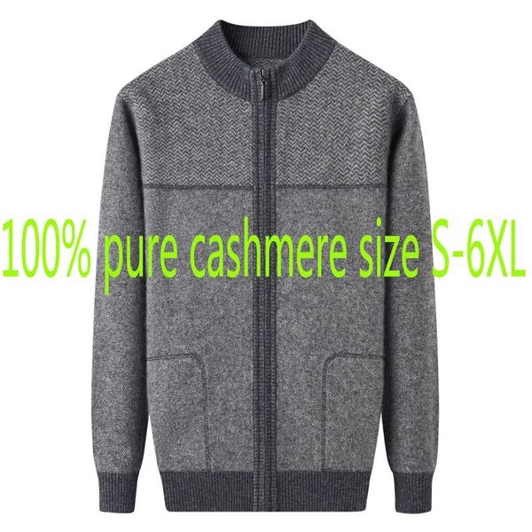 men's sweaters mens large fashion 100%pure cashmere cardigan men mandarin collar computer knitted thick casual sweater coat plus size s, White;black
men's sweaters mens large fashion 100%pure cashmere cardigan men mandarin collar computer knitted thick casual sweater coat plus size s, White;black