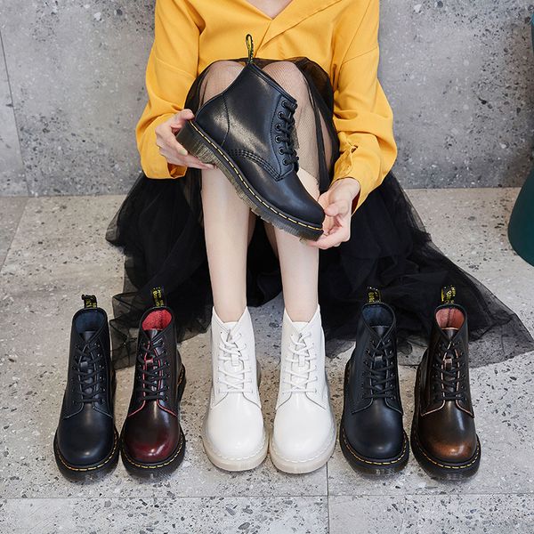 autumn and winter children's car boots flat bottomed low heel british martin women's leather in tube lovers leather short boots, Black
autumn and winter children's car boots flat bottomed low heel british martin women's leather in tube lovers leather short boots, Black