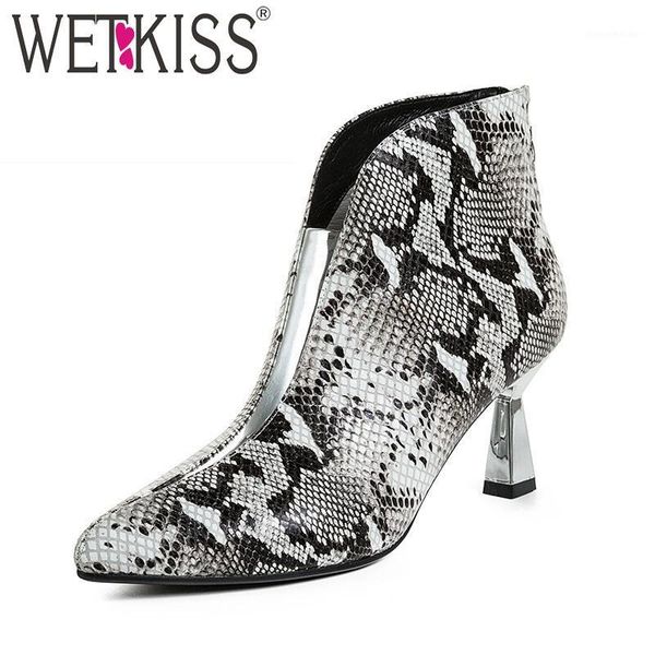 boots wetkiss snake skin women ankle booties pointed toe cow leather shoes female metal high heels ladies autumn 2021 1, Black
boots wetkiss snake skin women ankle booties pointed toe cow leather shoes female metal high heels ladies autumn 2021 1, Black