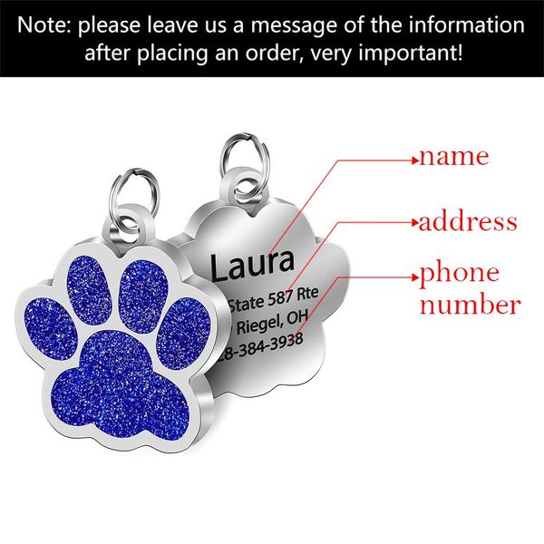 custom dog tag engraved pet dog collar accessories personalized cat puppy id tag stainless steel paw name tag pendant q wmtldc 
custom dog tag engraved pet dog collar accessories personalized cat puppy id tag stainless steel paw name tag pendant q wmtldc