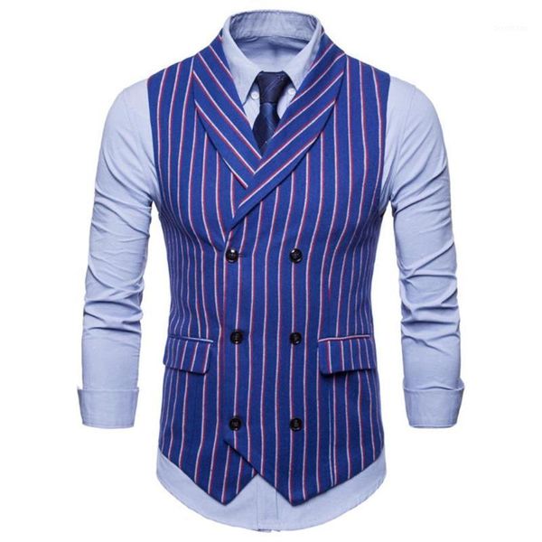 new stripe 2 row buttons men's spring autumn casual sleeveless vest waistcoat, Black;white
new stripe 2 row buttons men's spring autumn casual sleeveless vest waistcoat, Black;white