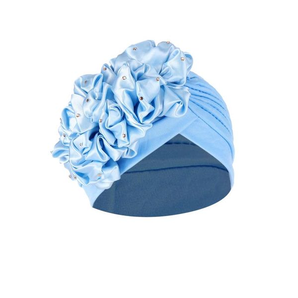 2021 women's solid beaded hat flower print fashion muslim ruffle cancer hat beanie wrap cap, Blue;gray
2021 women's solid beaded hat flower print fashion muslim ruffle cancer hat beanie wrap cap, Blue;gray
