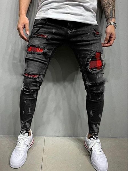 2021 skinny jeans men ripped grid stretch denim pants elastic waist big size european s-4xl slim pencil denim pants mens, Blue
2021 skinny jeans men ripped grid stretch denim pants elastic waist big size european s-4xl slim pencil denim pants mens, Blue