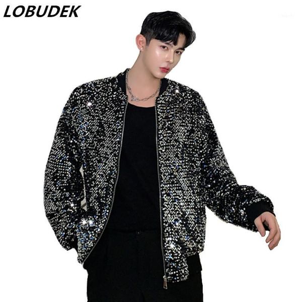 2020 spring autumn silver black sequins beads flakes jacket o-neck loose casual coat male hip hop street dance jackets outerwear1, Black;brown
2020 spring autumn silver black sequins beads flakes jacket o-neck loose casual coat male hip hop street dance jackets outerwear1, Black;brown