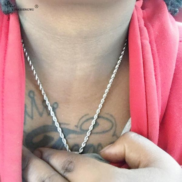 chains hip hop punk steel necklace men rope chain twisted necklaces for women holiday gift jewelry accessories, Silver
chains hip hop punk steel necklace men rope chain twisted necklaces for women holiday gift jewelry accessories, Silver