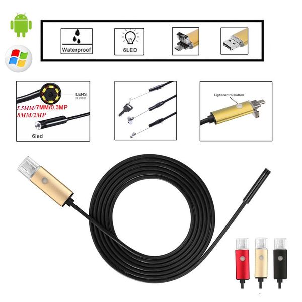 mini cameras hd720p endoscop with 6 led light 7mm lens borescope wifi camera inspection 5m cables picture capture video recording
mini cameras hd720p endoscop with 6 led light 7mm lens borescope wifi camera inspection 5m cables picture capture video recording