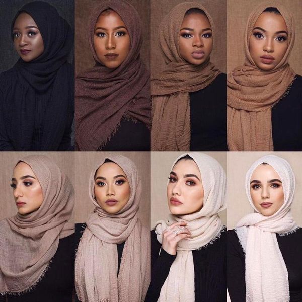 scarves wholesale price 70*180cm women muslim crinkle hijab islamic scarf and femme shawls headscarf soft cotton wraps musulm b1w7, Blue;gray
scarves wholesale price 70*180cm women muslim crinkle hijab islamic scarf and femme shawls headscarf soft cotton wraps musulm b1w7, Blue;gray