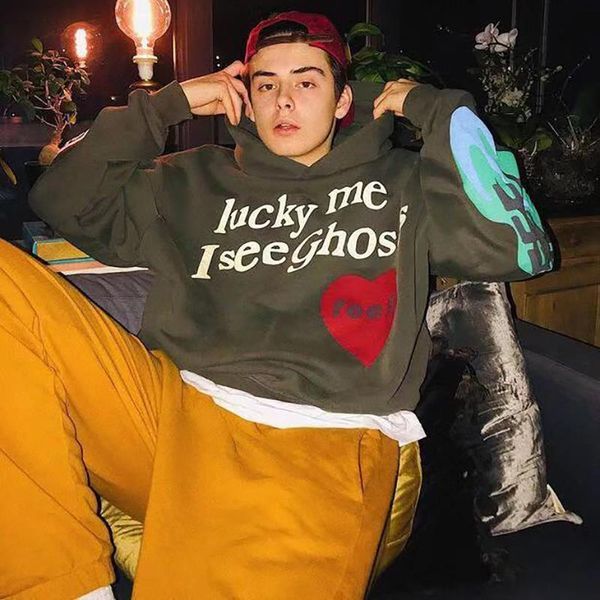 2019 new kanye west lucky me see the ghost sweatshirt men women hiphop fashion graffiti letter hoodie pullover, Black
2019 new kanye west lucky me see the ghost sweatshirt men women hiphop fashion graffiti letter hoodie pullover, Black