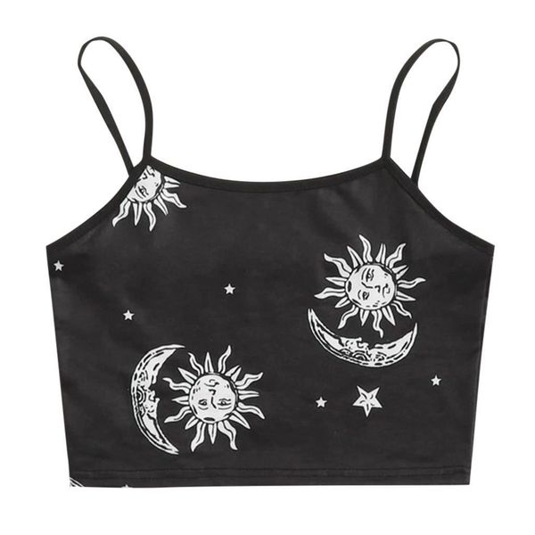 tenue crop women's round neck sleeveless sun, moon, stars print slim fit crop clubwear tank es dames @47, White
tenue crop women's round neck sleeveless sun, moon, stars print slim fit crop clubwear tank es dames @47, White