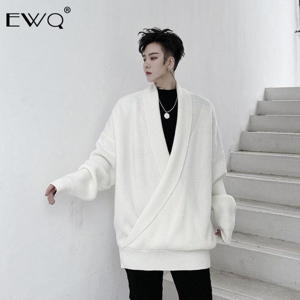 ewq / men's wear autumn winter new lapel off-shoulder men's loose pullover thick sweater large size kinted tide trend 40021, White;black
ewq / men's wear autumn winter new lapel off-shoulder men's loose pullover thick sweater large size kinted tide trend 40021, White;black