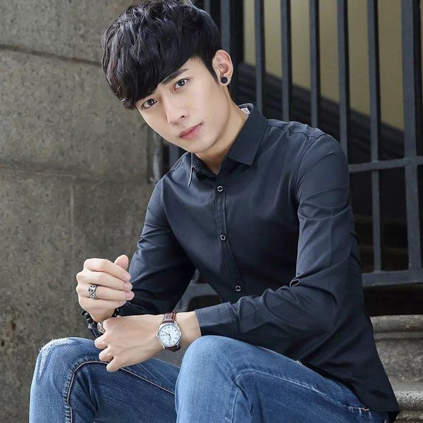 mrmt 2020 brand new men's shirt slim wild long-sleeved shirt youth solid color, White;black
mrmt 2020 brand new men's shirt slim wild long-sleeved shirt youth solid color, White;black
