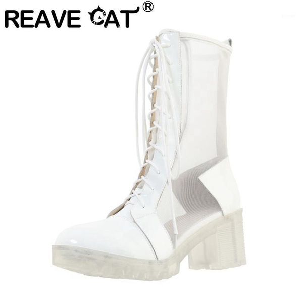 boots reave cat women 2021 round toe 6cm square heels platform transparent patent lether mesh lace-up size 43 date a33621, Black
boots reave cat women 2021 round toe 6cm square heels platform transparent patent lether mesh lace-up size 43 date a33621, Black