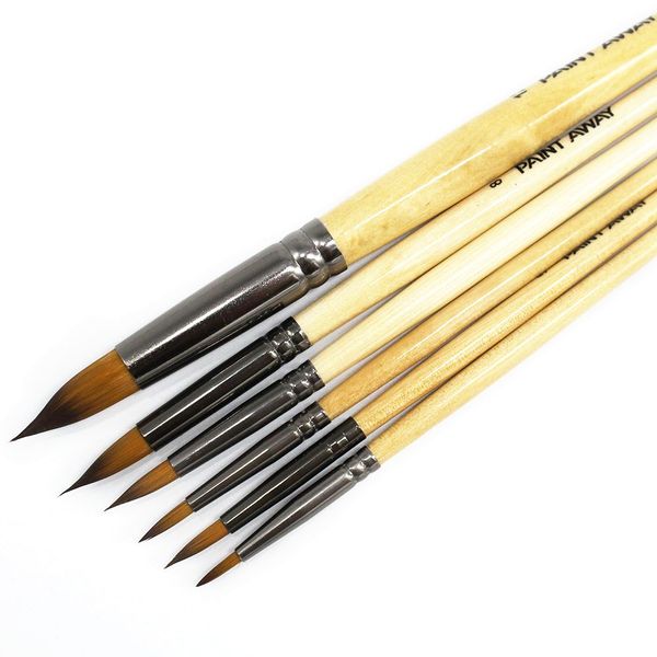 6 pcs set watercolor art Brushes Pointed Tip Acrylic Brush Nylon Hair Gouache Paint Brush Set artist paint brushes
6 pcs set watercolor art Brushes Pointed Tip Acrylic Brush Nylon Hair Gouache Paint Brush Set artist paint brushes