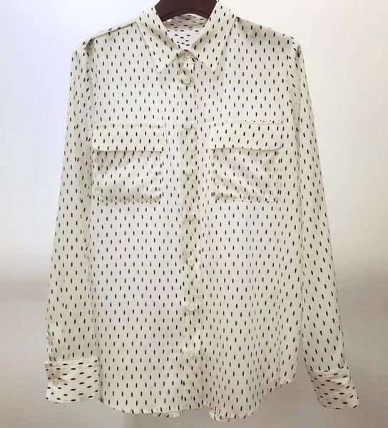 polka dot printed classic turn-down collar women silk shirt long sleeve single-breasted lady shirt fashion wild1, White
polka dot printed classic turn-down collar women silk shirt long sleeve single-breasted lady shirt fashion wild1, White