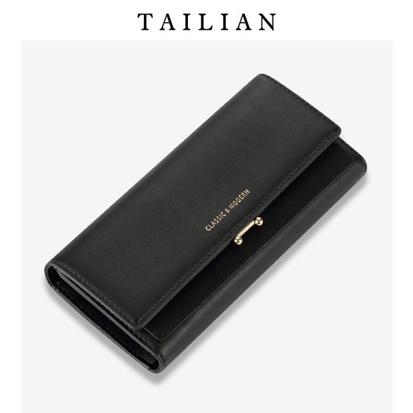 talian tailian 2019 women's large capacity wallet pu long 3 fold hand bag, Red;black
talian tailian 2019 women's large capacity wallet pu long 3 fold hand bag, Red;black