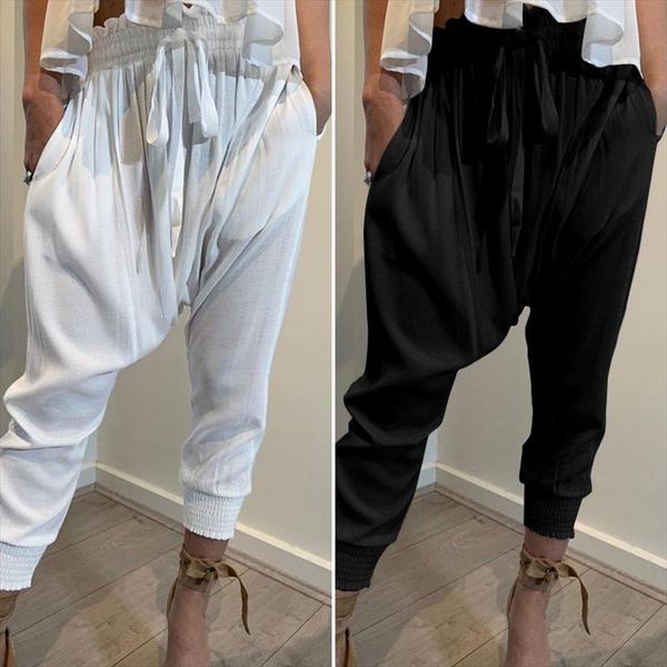fashion harem pants women drop crotch pantalon femme vintage linen trousers casual loose pleated elastic waist palazzo 7, Black;white
fashion harem pants women drop crotch pantalon femme vintage linen trousers casual loose pleated elastic waist palazzo 7, Black;white