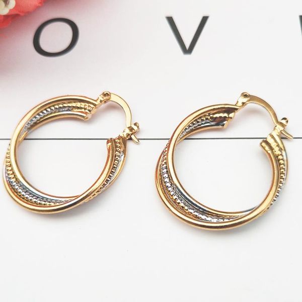 hoop & huggie fashion gold three wire twisted winding earrings for women ear wholesale s, Golden;silver
hoop & huggie fashion gold three wire twisted winding earrings for women ear wholesale s, Golden;silver