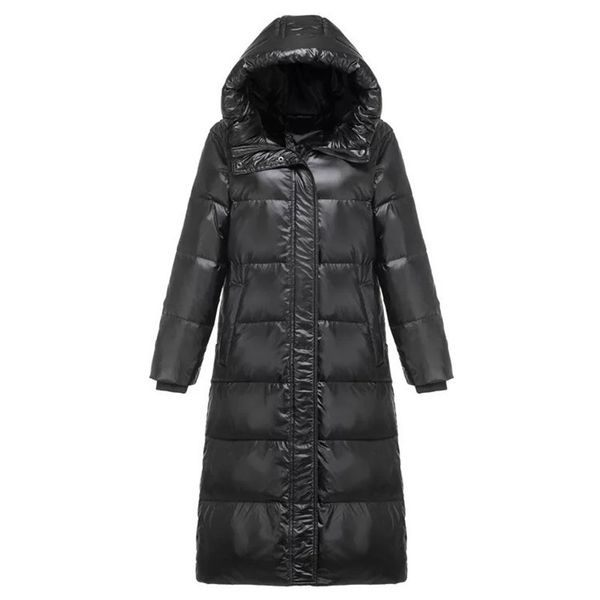 bright korean version of the new down jacket thick super women's warm and slim womens fashion pure color long coat, Black
bright korean version of the new down jacket thick super women's warm and slim womens fashion pure color long coat, Black