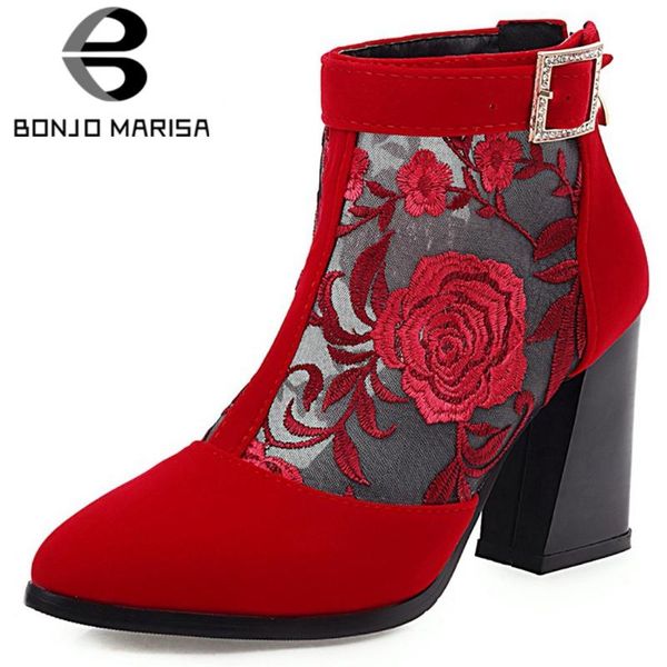 boots bonjomarisa 2021 trendy summer patchwork mesh cool embroider ankle women high hoof heels shoes woman, Black
boots bonjomarisa 2021 trendy summer patchwork mesh cool embroider ankle women high hoof heels shoes woman, Black