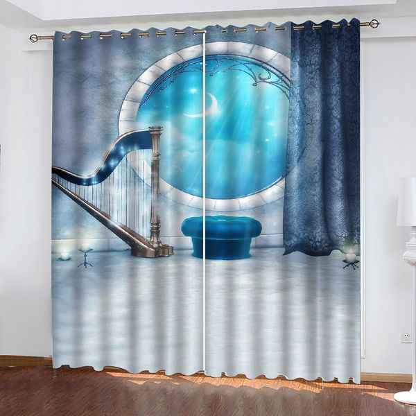 customized size luxury blackout 3d window curtains blue round 3d window curtain for living room
customized size luxury blackout 3d window curtains blue round 3d window curtain for living room