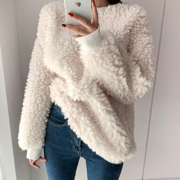 2021 autumn winter women sweatshirt coat pullover lambswool teddy crop streetwear casual korean long sleeve clothes o neck, Black
2021 autumn winter women sweatshirt coat pullover lambswool teddy crop streetwear casual korean long sleeve clothes o neck, Black