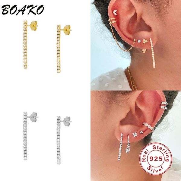 stud boako 925 sterling silver clear zircon line tassel earrings piercing pendiente earring rock punk wedding jewelry for women, Golden;silver
stud boako 925 sterling silver clear zircon line tassel earrings piercing pendiente earring rock punk wedding jewelry for women, Golden;silver