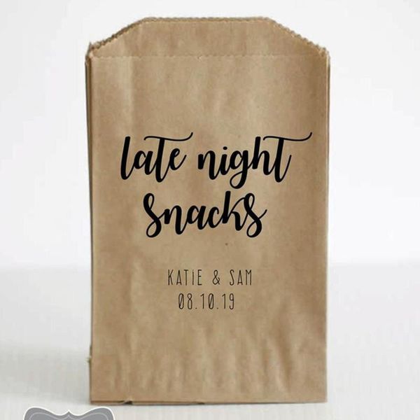 Custom Wedding Favor Bags, Wedding Favors for Guests, Treat Bags, Goodie Favors, Snack Bag