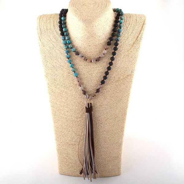 pendant necklaces moodpc fashion bohemian tribal jewelry 108pc stone beads knotted multi gray color tassel necklace women ethnic, Silver
pendant necklaces moodpc fashion bohemian tribal jewelry 108pc stone beads knotted multi gray color tassel necklace women ethnic, Silver