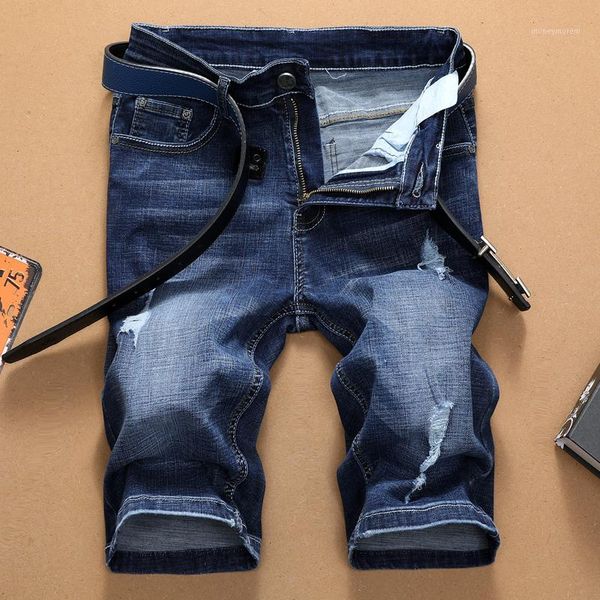 2019 summer new straigh denim shorts men fashion trend leisure hole ripped jeans black elastic short male brand plus size 40 421, Blue
2019 summer new straigh denim shorts men fashion trend leisure hole ripped jeans black elastic short male brand plus size 40 421, Blue