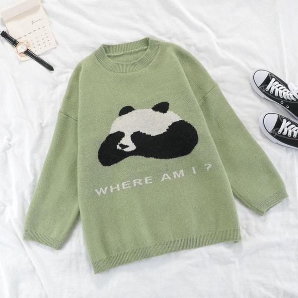 autumn winter new women cartoon panda jacquard sweater student loose sweet round neck long sleeve pullover college style1, White;black
autumn winter new women cartoon panda jacquard sweater student loose sweet round neck long sleeve pullover college style1, White;black