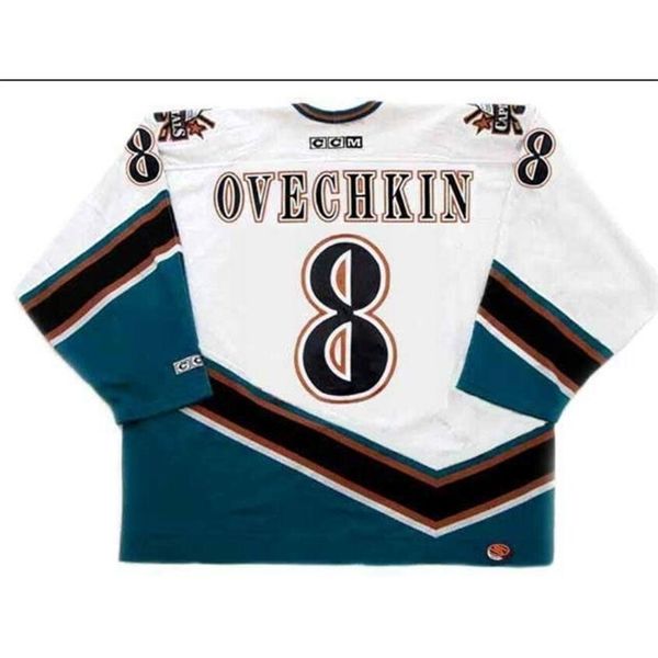 rare men #8 alexander ovechkin real full embroidery w 2005 white black hockey jersey or custom any name or number jersey
rare men #8 alexander ovechkin real full embroidery w 2005 white black hockey jersey or custom any name or number jersey