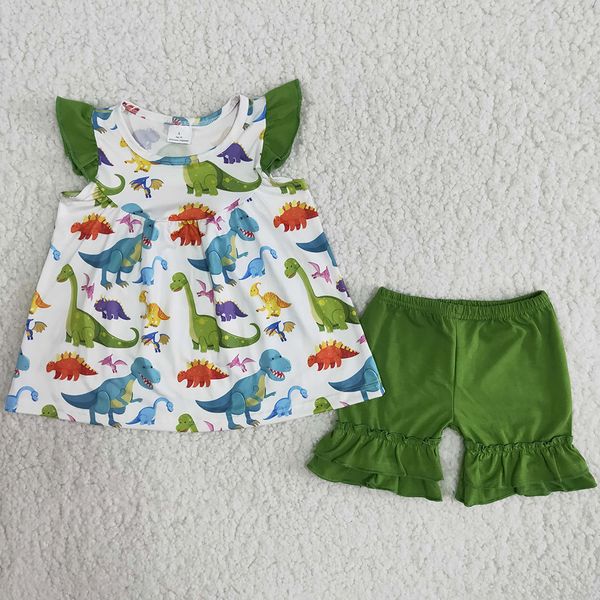 2021 new kids designer clothes girls summer outfits toddlers baby girls flutter sleeves t-shirt dinosaur boutique children clothing sets, White
2021 new kids designer clothes girls summer outfits toddlers baby girls flutter sleeves t-shirt dinosaur boutique children clothing sets, White