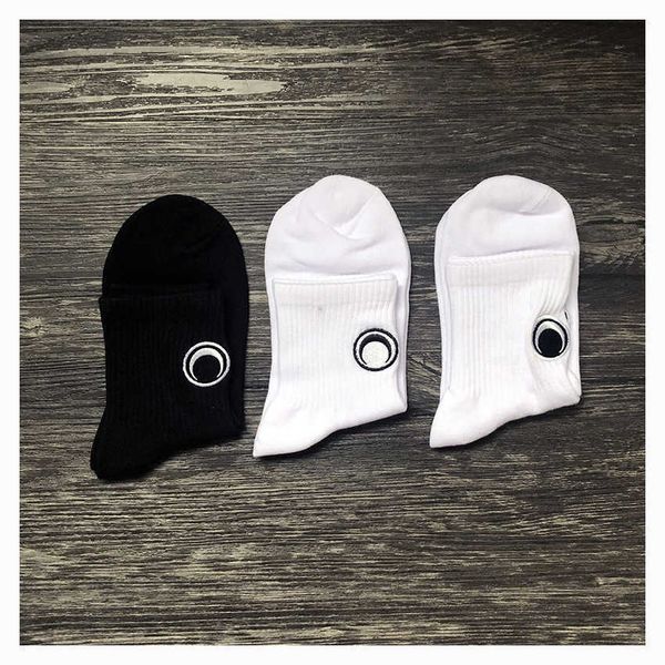 3 pairs of marine serre style 20ss new circle moon embroidered cotton sports socks, Black
3 pairs of marine serre style 20ss new circle moon embroidered cotton sports socks, Black