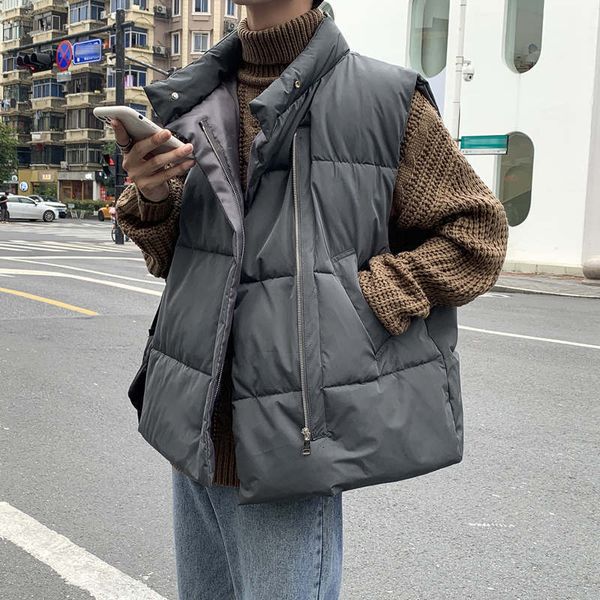 2020 winter coat students' korean men's casual loose cotton clothing thickened warm vest, Black;white
2020 winter coat students' korean men's casual loose cotton clothing thickened warm vest, Black;white