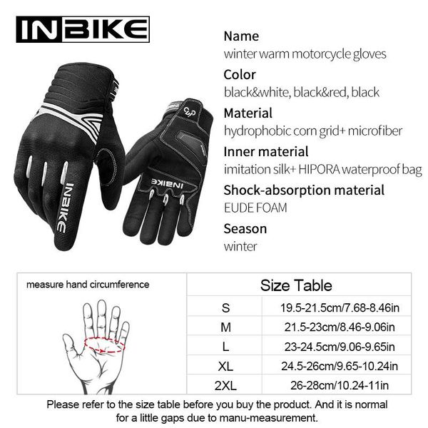 inbike pro winter warm мотоцикл перчатка мужчина велоспорт пяти пальцев перчатки водонепроницаемой амортизации перчатка сенсорного экрана bb, Black
inbike pro winter warm мотоцикл перчатка мужчина велоспорт пяти пальцев перчатки водонепроницаемой амортизации перчатка сенсорного экрана bb, Black