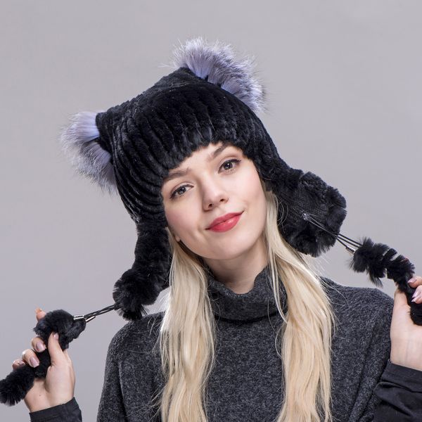 2020 fxfurs new women with ears protect genuine rex rabbit skin bomber fur hats silver fox to russian winter, Blue;gray
2020 fxfurs new women with ears protect genuine rex rabbit skin bomber fur hats silver fox to russian winter, Blue;gray