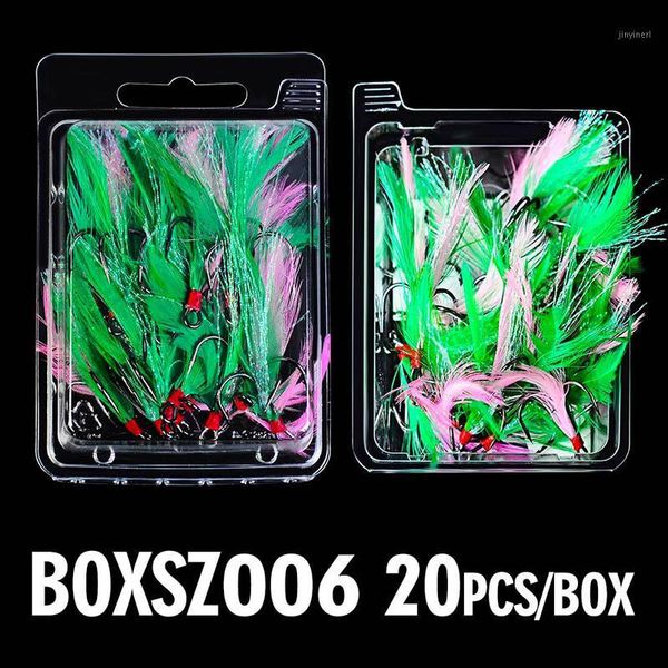 20 pcs box fishing treble hooks feather dressed flash hook round kit lure bait in stock1
20 pcs box fishing treble hooks feather dressed flash hook round kit lure bait in stock1