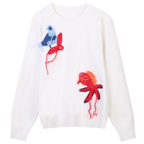 new cute designer golden fish crochet sweaters for women autumn thick knitted female pullovers luxury embroidered cal clothes 62oy, White;black
new cute designer golden fish crochet sweaters for women autumn thick knitted female pullovers luxury embroidered cal clothes 62oy, White;black