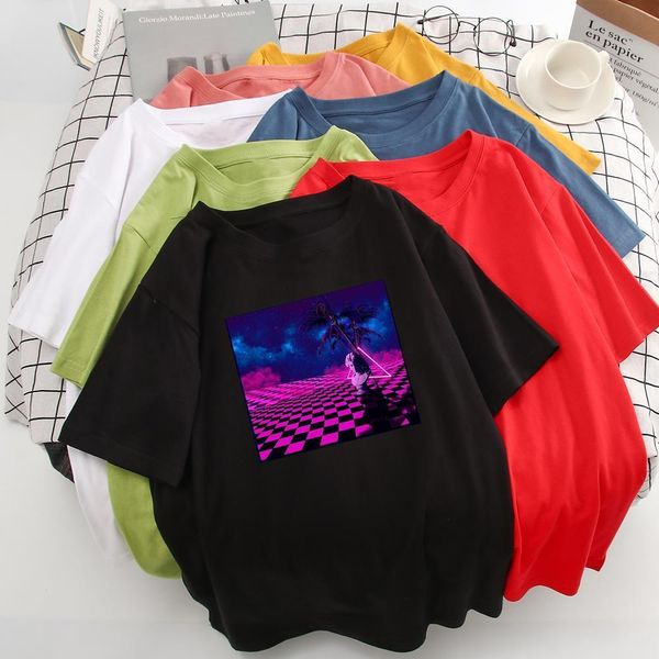 summer new t-shirt female michelangelo printing and durable women's shirt casual o-neck oversize tshirt, White
summer new t-shirt female michelangelo printing and durable women's shirt casual o-neck oversize tshirt, White
