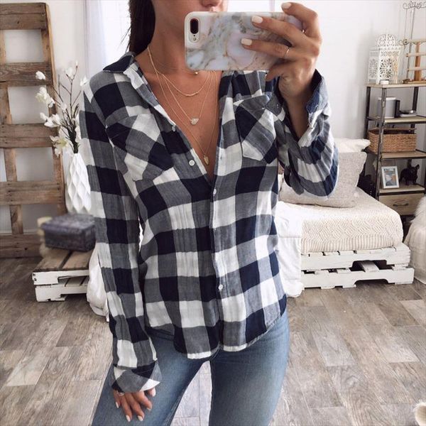 loose blouse women checkered plaid college blouses shirt 2019 female long sleeve casual women blouse shirt office lady, White
loose blouse women checkered plaid college blouses shirt 2019 female long sleeve casual women blouse shirt office lady, White