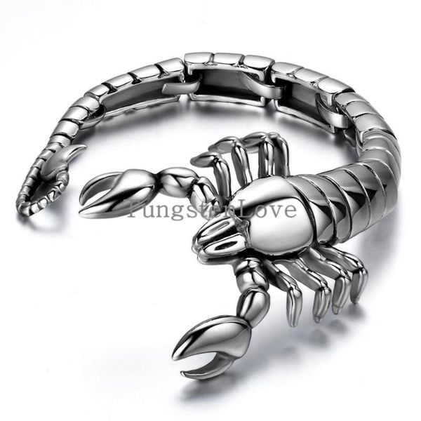 charm bracelets 9" scorpion animal bracelet 316l stainless steel mens boys chain bangle wholesale jewelry halloween christmas gift, Golden;silver
charm bracelets 9" scorpion animal bracelet 316l stainless steel mens boys chain bangle wholesale jewelry halloween christmas gift, Golden;silver