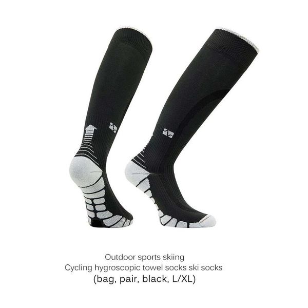 sports socks 1 pair ski thermal winter long warm compression hiking snowboarding anti-slip for outdoor, Black
sports socks 1 pair ski thermal winter long warm compression hiking snowboarding anti-slip for outdoor, Black