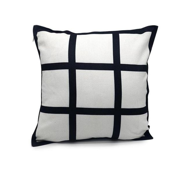 40*40cm blank sublimation pillow case diy black 9 panels grid heat transfer throw cushion cover home sofa decor pillowcases
40*40cm blank sublimation pillow case diy black 9 panels grid heat transfer throw cushion cover home sofa decor pillowcases