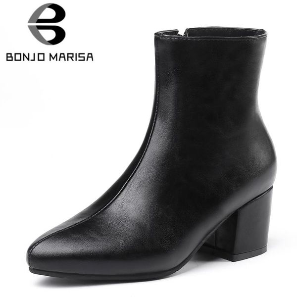 boots bonjomarisa plus size 32-45 elegant women ankle 6cm chunky heels female shoes woman thick fur addable, Black
boots bonjomarisa plus size 32-45 elegant women ankle 6cm chunky heels female shoes woman thick fur addable, Black