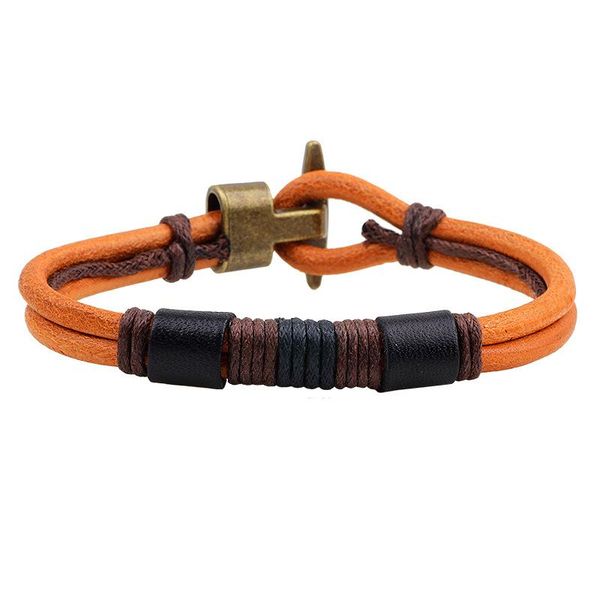 charm bracelets bracelet masculina fashion jewelry leather chain handmade braided male casual personality punk & bangles tj-24, Golden;silver
charm bracelets bracelet masculina fashion jewelry leather chain handmade braided male casual personality punk & bangles tj-24, Golden;silver