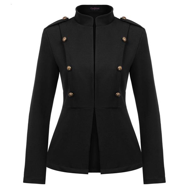 vintage slim coat women casual long sleeve stand collar buttons fit solid color elegant party office lady work business jacket, Black;brown
vintage slim coat women casual long sleeve stand collar buttons fit solid color elegant party office lady work business jacket, Black;brown