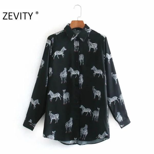 women's blouses & shirts zevity women vintage zebra print casual smock blouse office lady turn down collar animal shirt chic feniminas, White
women's blouses & shirts zevity women vintage zebra print casual smock blouse office lady turn down collar animal shirt chic feniminas, White